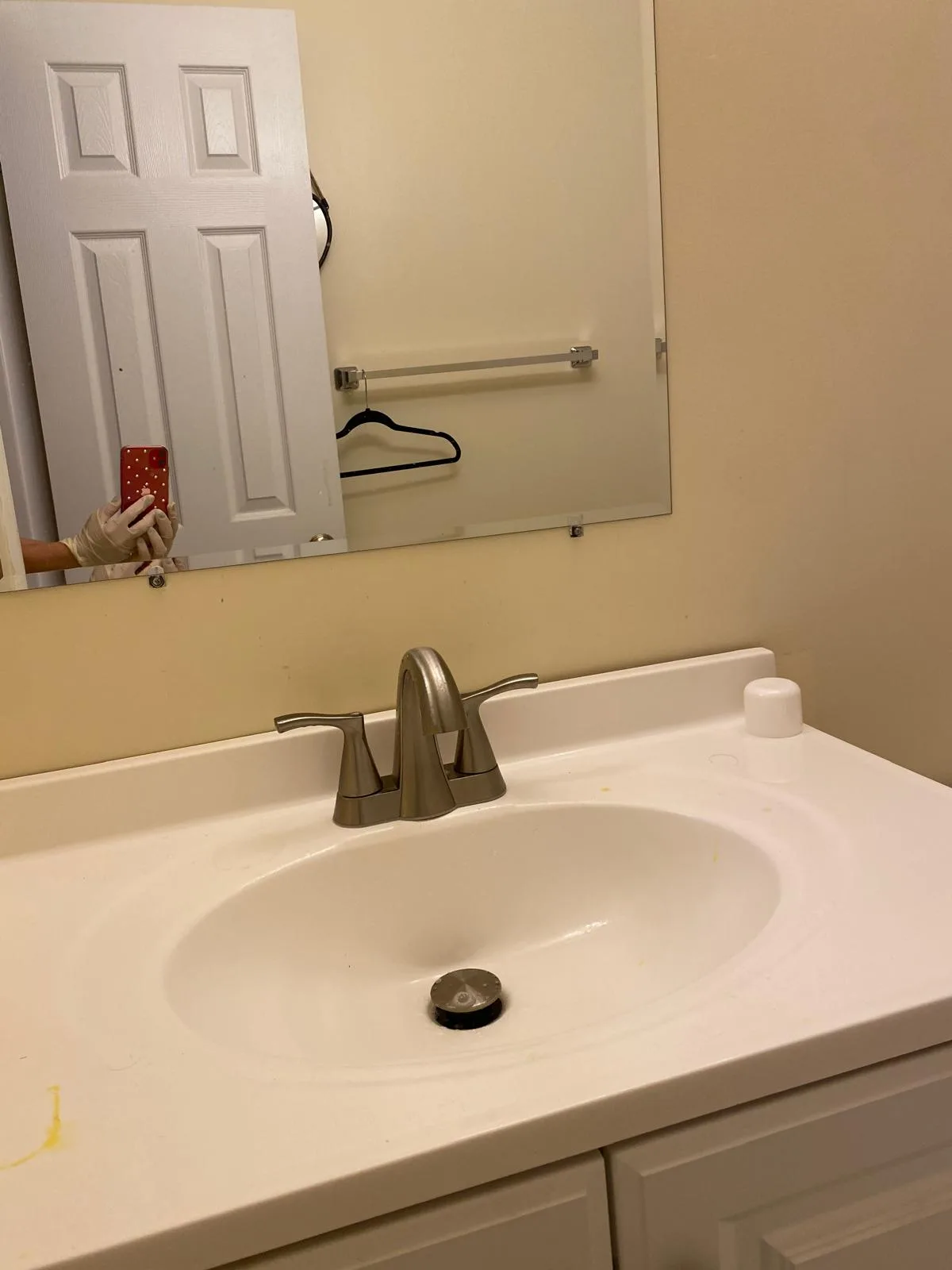 Bathroom vanity sink polished clean