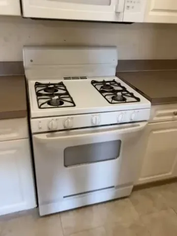White gas stove degreased and polished